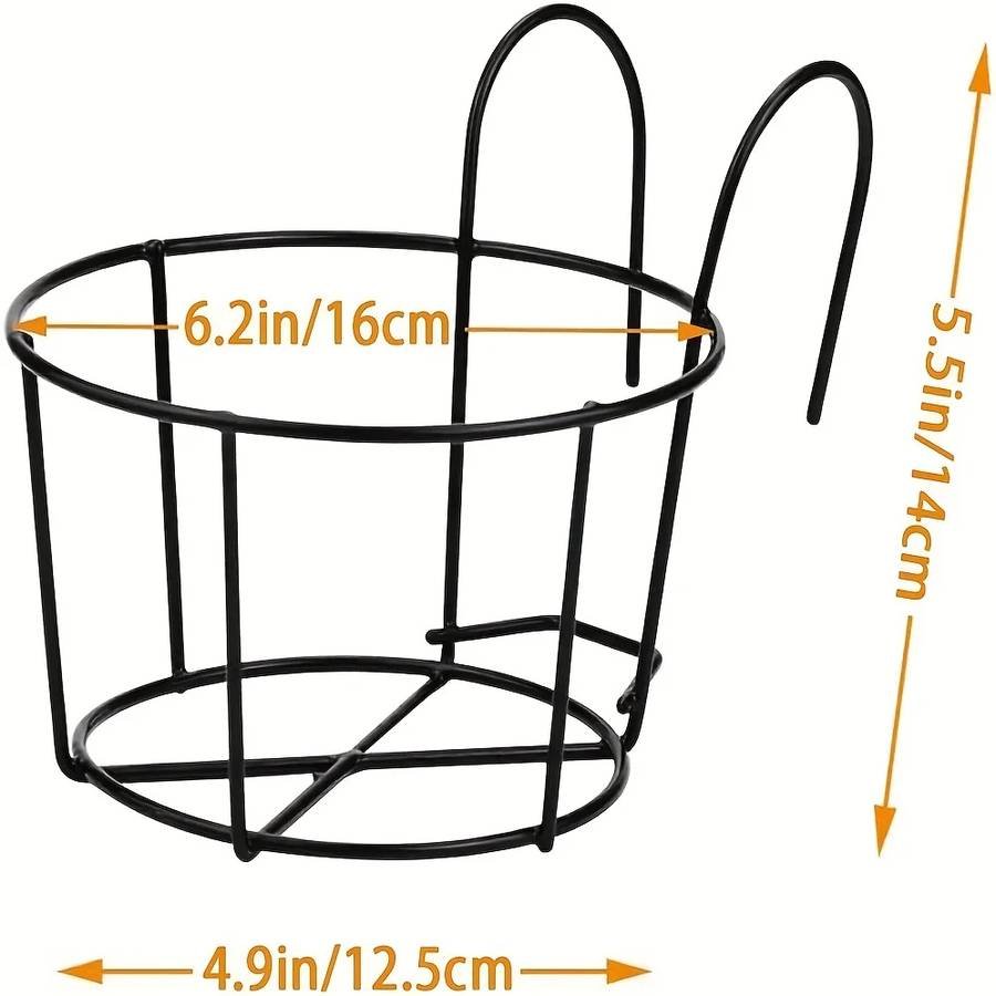 1-4pcs Stylish Round Metal Hanging Planters - Perfect for Ba