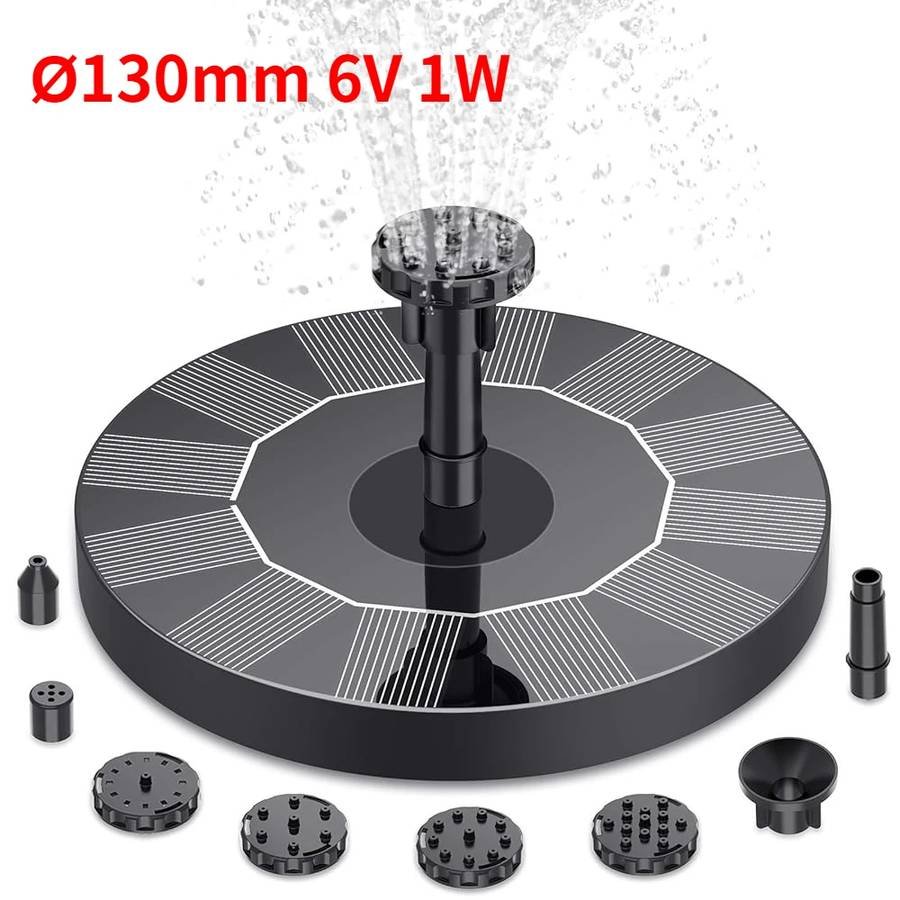 1W/1.5W/2.5W Outdoor Solar Fountain Suitable for Garden Pond
