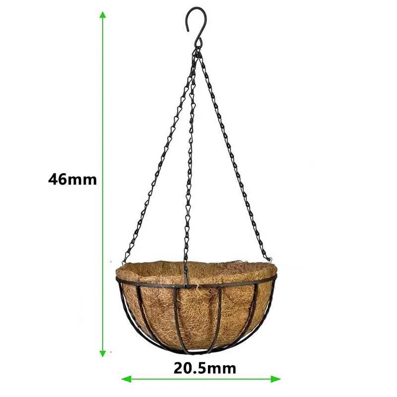 8/10 Inch Round Wire Plant Holder Metal Hanging Basket Cocon