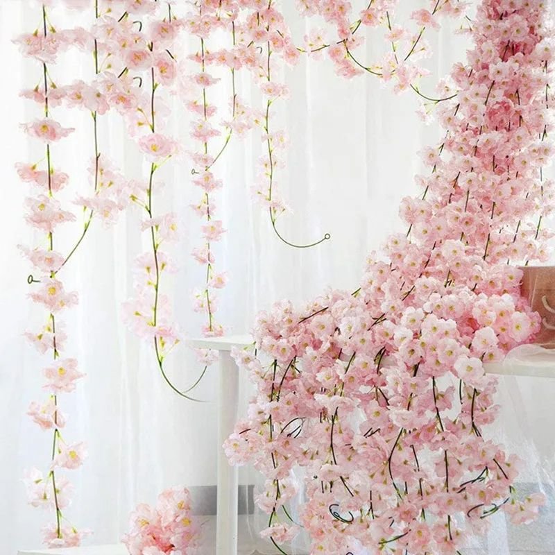 Artificial Cherry Blossom Hanging Garland