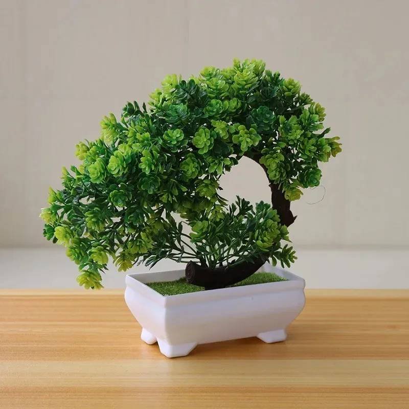 Artificial Plants Bonsai Simulated Tree Potted Fake Flowers 