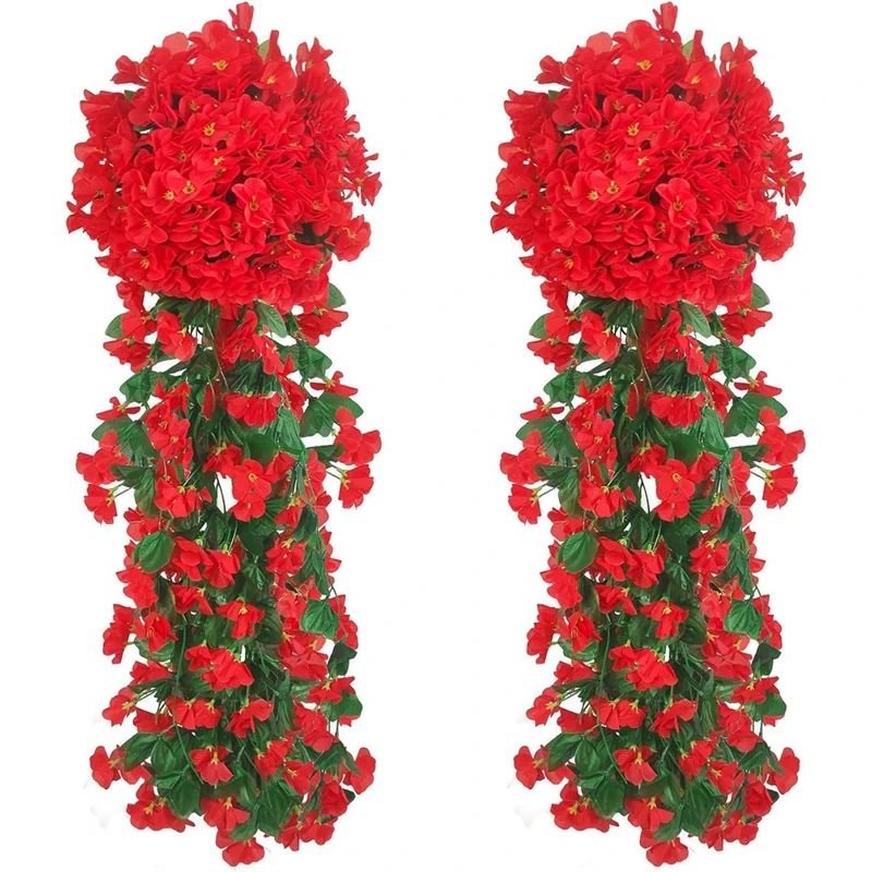Artificial Trailing Violet Hanging Bunch